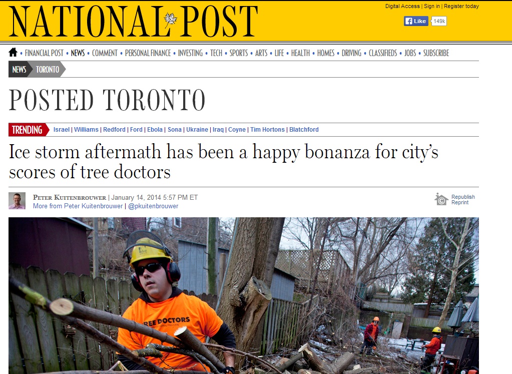 Tree Doctors in the National Post.